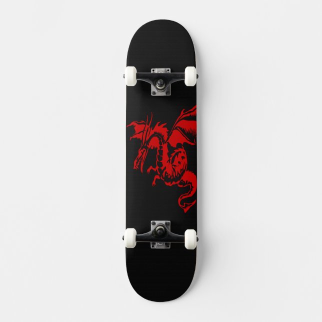 Red Dragon Old School Skateboard Bräda 18 Cm (Framsida)