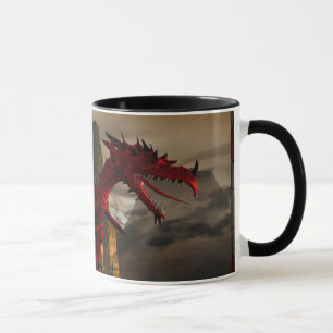Red Dragon On Mountain Mugg