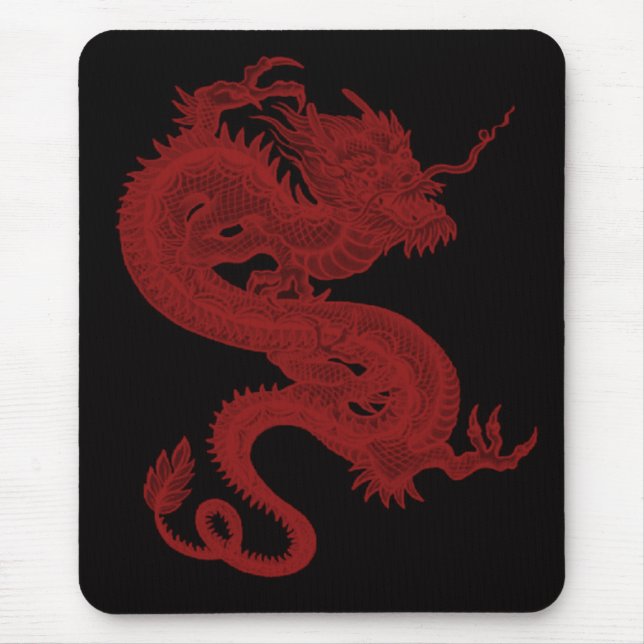 Red Dragon Pendragon Mouse Pad Musmatta (Framsidan)
