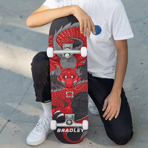 Red Dragon Personlig Namn Skateboard