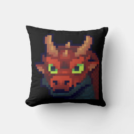 Red Dragon, Pixelart, Pixel Art Kudde