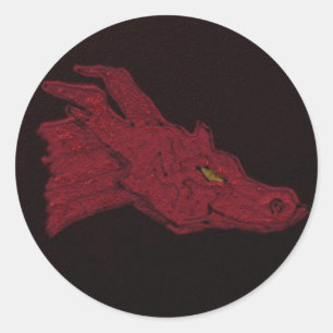 Red Dragon Runt Klistermärke