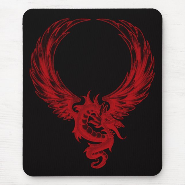 Red Dragon Ryuu Mouse Pad Musmatta (Framsidan)
