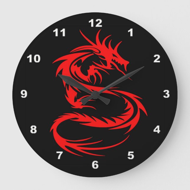 Red Dragon Stor Klocka (Framsida)