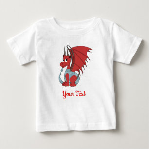 Red Dragon Tecknad Baby T-Shirt
