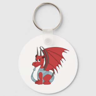 Red Dragon Tecknad Nyckelring