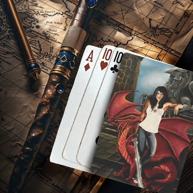 Red Dragon Urban Fantasy Casinokort (Skapare uppladdad)
