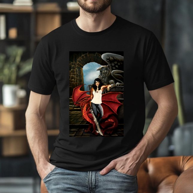 Red Dragon Urban Fantasy T Shirt (Skapare uppladdad)