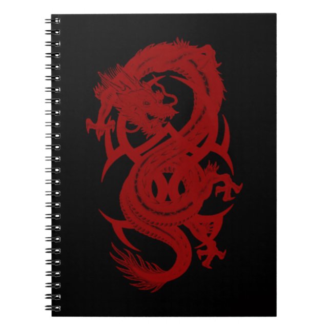 Red Dragon Xiuhcoatl Spiral bärbar dator Anteckningsbok (Framsidan)
