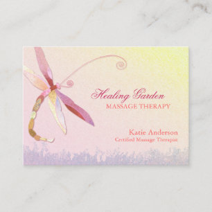 Red Dragonfly Massage Therapist Visitkort