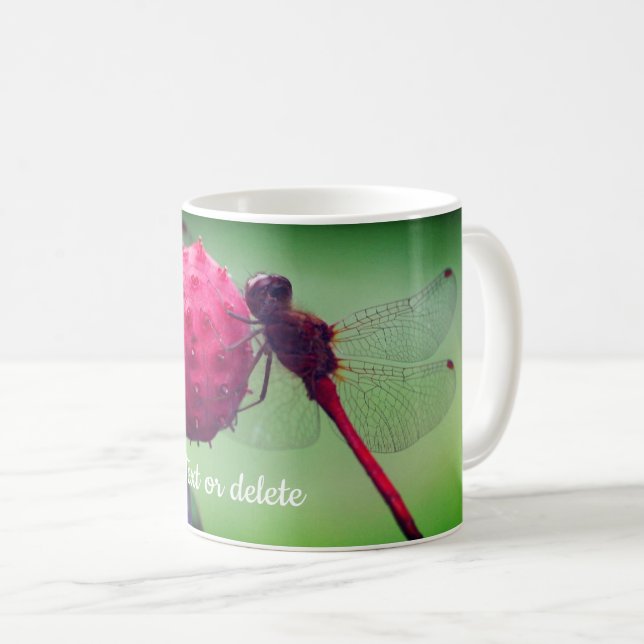 Red Dragonfly Nature Personlig Kaffemugg (Framsida höger)