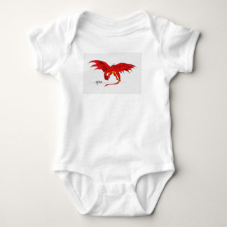 Red draon baby body kostym t-shirt