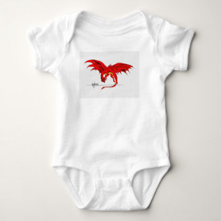 Red draon baby body kostym tee
