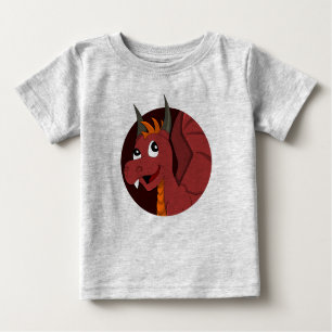 Red draon tecknad baby T-Shirt