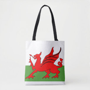 Red draon Welsh flagga Tygkasse