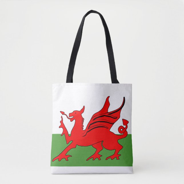 Red draon Welsh flagga Tygkasse (Framsida)