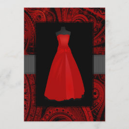 Red Dress-inbjudningar Inbjudningar