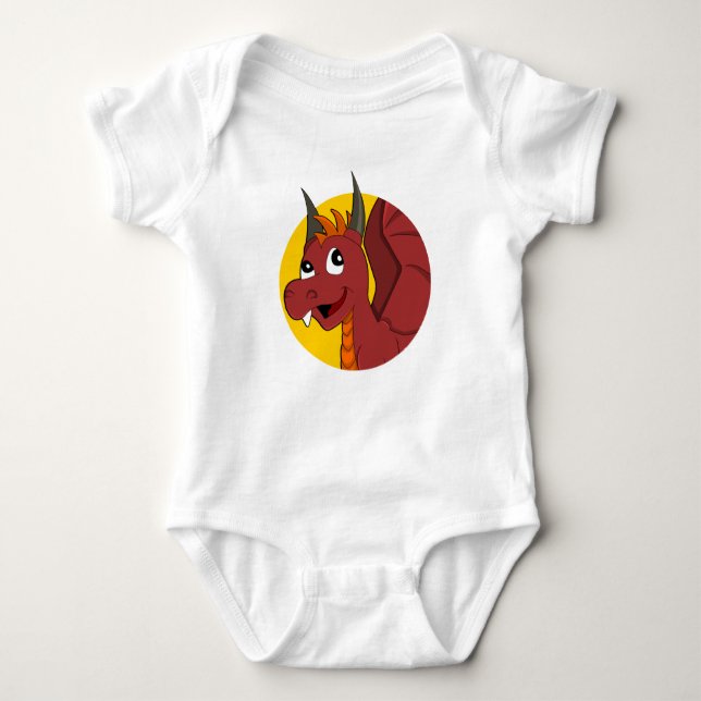 Red Dron tecknad baby bodydress T Shirt (Framsida)