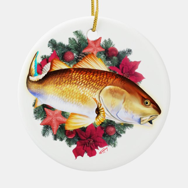 Red Drummer-jul Julgransprydnad Keramik (Framsidan)