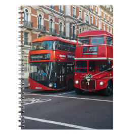 Red Dubbla Decker Buss Anteckningsbok