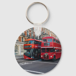 Red Dubbla Decker Buss Nyckelring