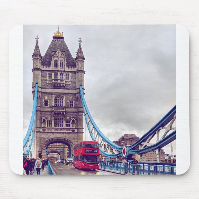 Red Dubbla Decker Kor Torn Bridge i London Musmatta (Framsidan)
