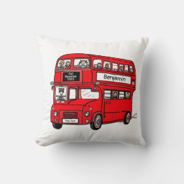 Red Dubbla Decker London Buss Newborn Gift Kudde