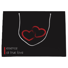 Red Dubbla Heart Large Gift Bag