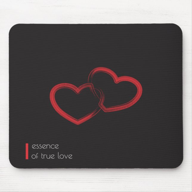Red Dubbla Heart Mousepad Musmatta (Framsidan)
