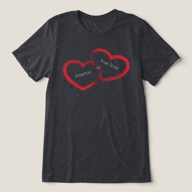 Red Dubbla Heart T Shirt (Design Framsida)