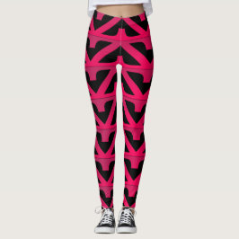 Red Dubbla Z Design Leggings