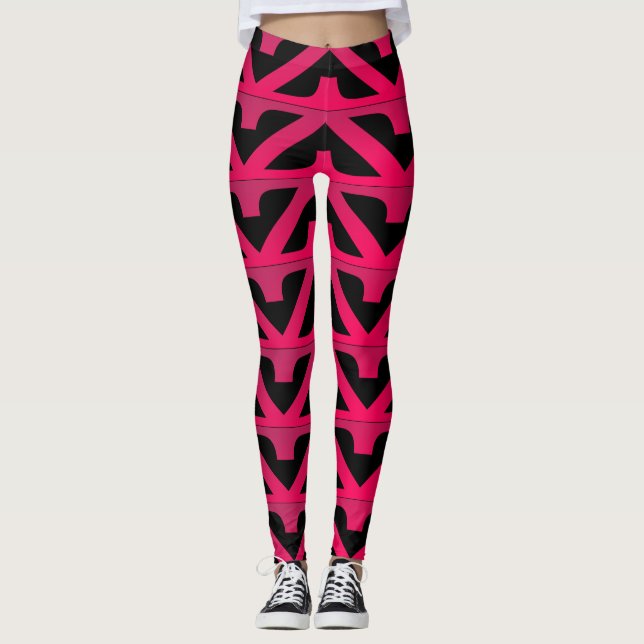 Red Dubbla Z Design Leggings (Framsida)