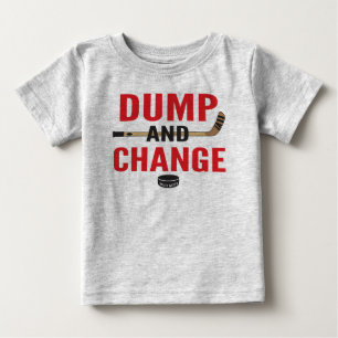Red Dump och Change Hockey Baby T Shirt