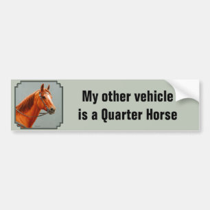 Red Dun Chestnut Sorrel Western Quarter Horse Bildekal