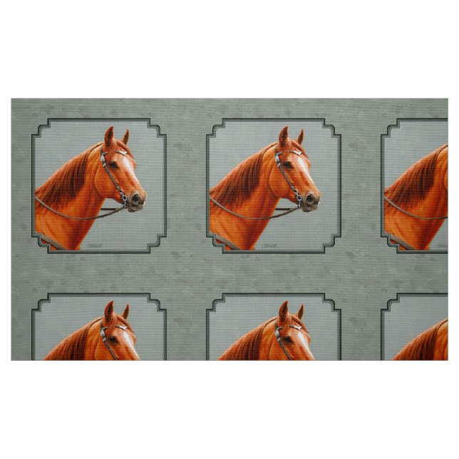 Red Dun Chestnut Sorrel Western Quarter Horse Tyg (Fat Quarter)