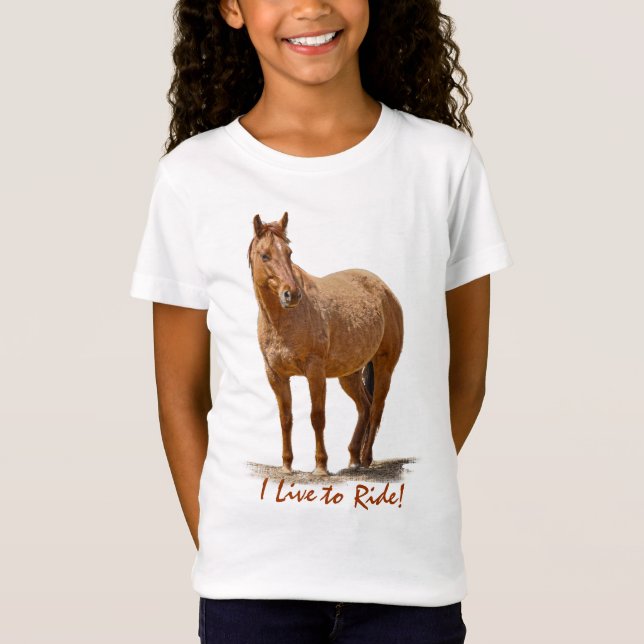 Red Dun Horse, Horse-älskare Equine Animal Tee (Framsida)