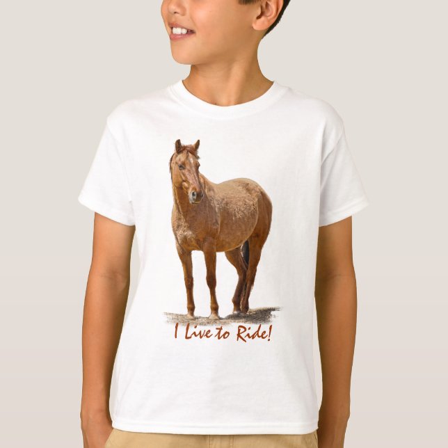 Red Dun Horse, Horse-älskare Equine Animal Tee (Framsida)