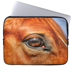Red Dun Horses Öga Animal-älskare Photo Laptop Sleeve