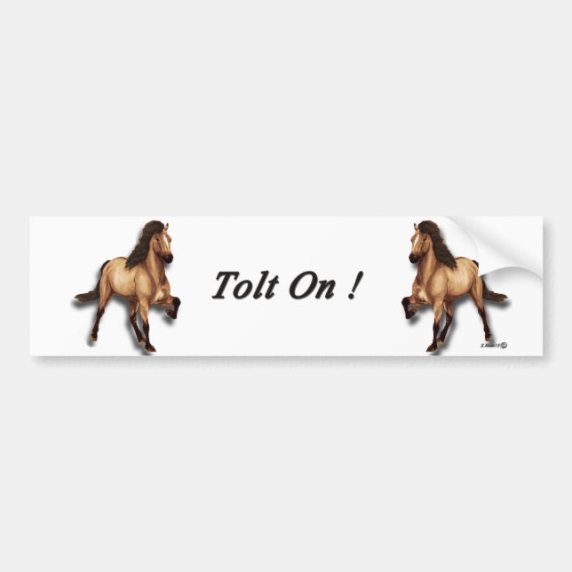 Red Dun isländska Bildekal (Framsidan)