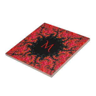 Red Dwarf Dynasty Finare Fractal Abstrakt Monogram Kakelplatta