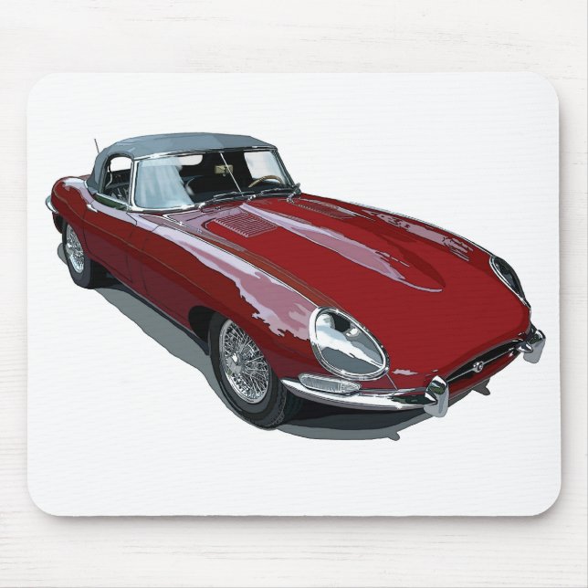 Red E Type Roadster Musmatta (Framsidan)