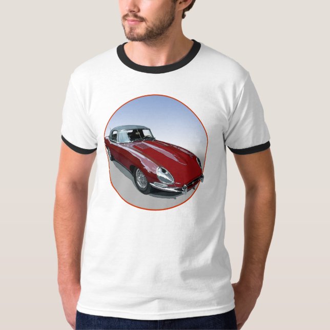 Red E Type Roadster Tee Shirt (Framsida)