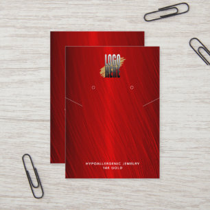 Red Earring necklace Visning Logotyp Social Media Visitkort