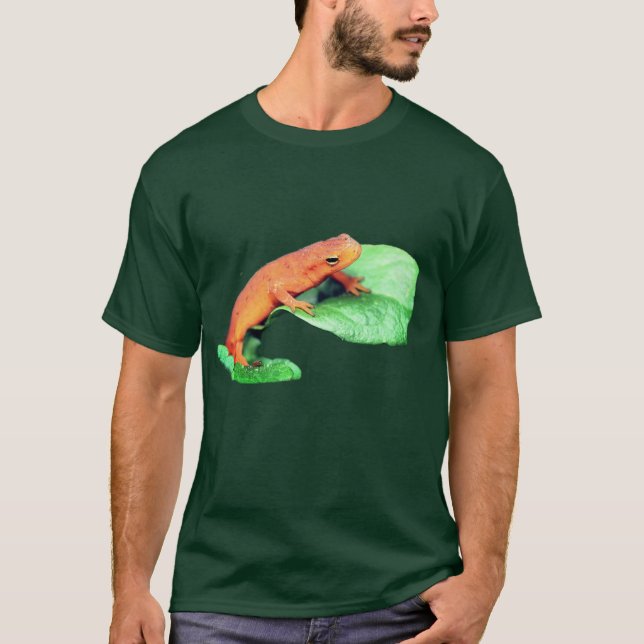 Red Eft Orange Salamander Nature T Shirt (Framsida)