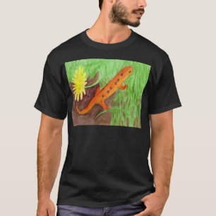Red Eft Påsk Newt Watercolor T Shirt