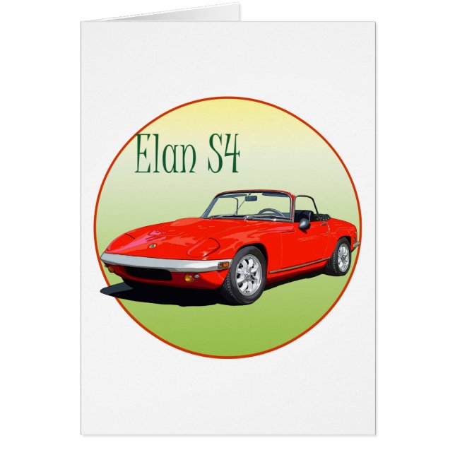 Red Elan S4 Hälsningskort (Framsidan)