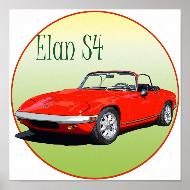 Red Elan S4 Poster (Framsidan)