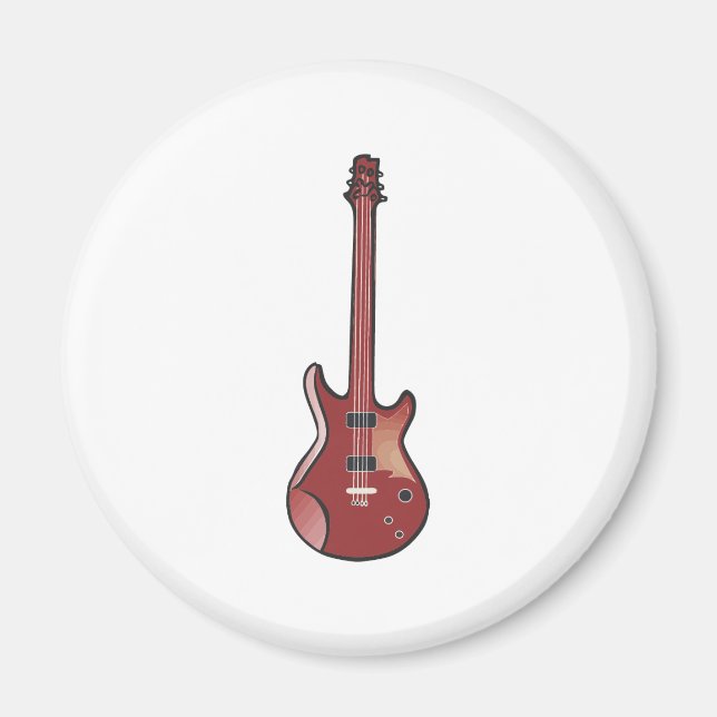 Red Electric Guitar Magnet (Framsidan)