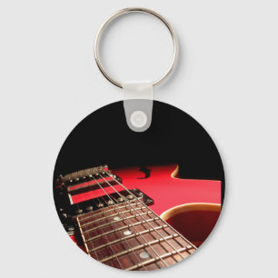 Red Electric Guitar Nyckelring