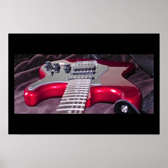 Red Electric Guitar Poster (Framsidan)